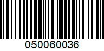 Barcode for 050060036