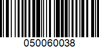 Barcode for 050060038