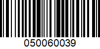 Barcode for 050060039