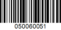 Barcode for 050060051