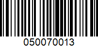 Barcode for 050070013