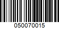 Barcode for 050070015