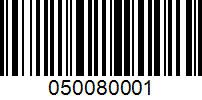 Barcode for 050080001