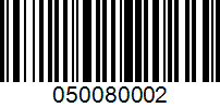 Barcode for 050080002