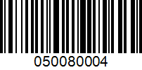 Barcode for 050080004