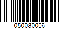 Barcode for 050080006