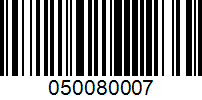 Barcode for 050080007