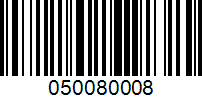 Barcode for 050080008