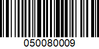 Barcode for 050080009