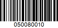 Barcode for 050080010