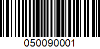 Barcode for 050090001