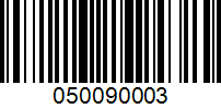 Barcode for 050090003