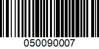 Barcode for 050090007