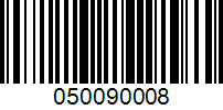 Barcode for 050090008