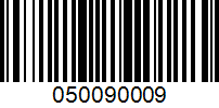 Barcode for 050090009