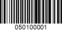 Barcode for 050100001