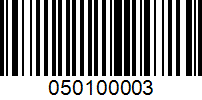 Barcode for 050100003