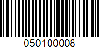 Barcode for 050100008