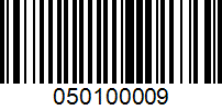 Barcode for 050100009