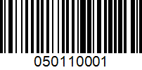 Barcode for 050110001