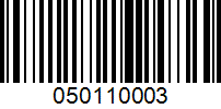 Barcode for 050110003