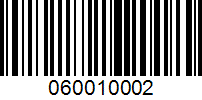 Barcode for 060010002