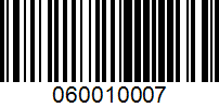 Barcode for 060010007