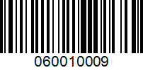 Barcode for 060010009