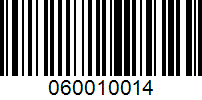 Barcode for 060010014