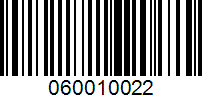 Barcode for 060010022