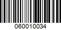 Barcode for 060010034