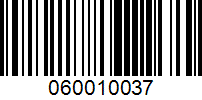 Barcode for 060010037