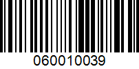 Barcode for 060010039