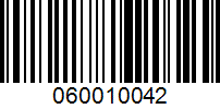 Barcode for 060010042