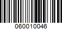 Barcode for 060010046