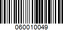 Barcode for 060010049