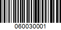 Barcode for 060030001