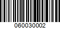 Barcode for 060030002