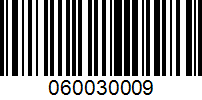 Barcode for 060030009