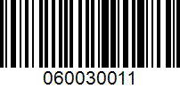 Barcode for 060030011