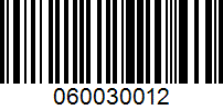 Barcode for 060030012