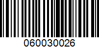 Barcode for 060030026