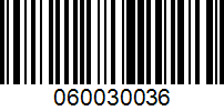 Barcode for 060030036