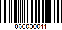 Barcode for 060030041