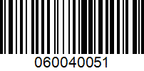 Barcode for 060040051