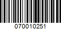 Barcode for 070010251