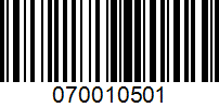 Barcode for 070010501