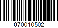 Barcode for 070010502