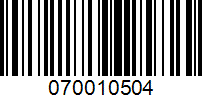 Barcode for 070010504