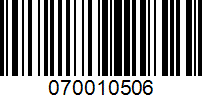 Barcode for 070010506